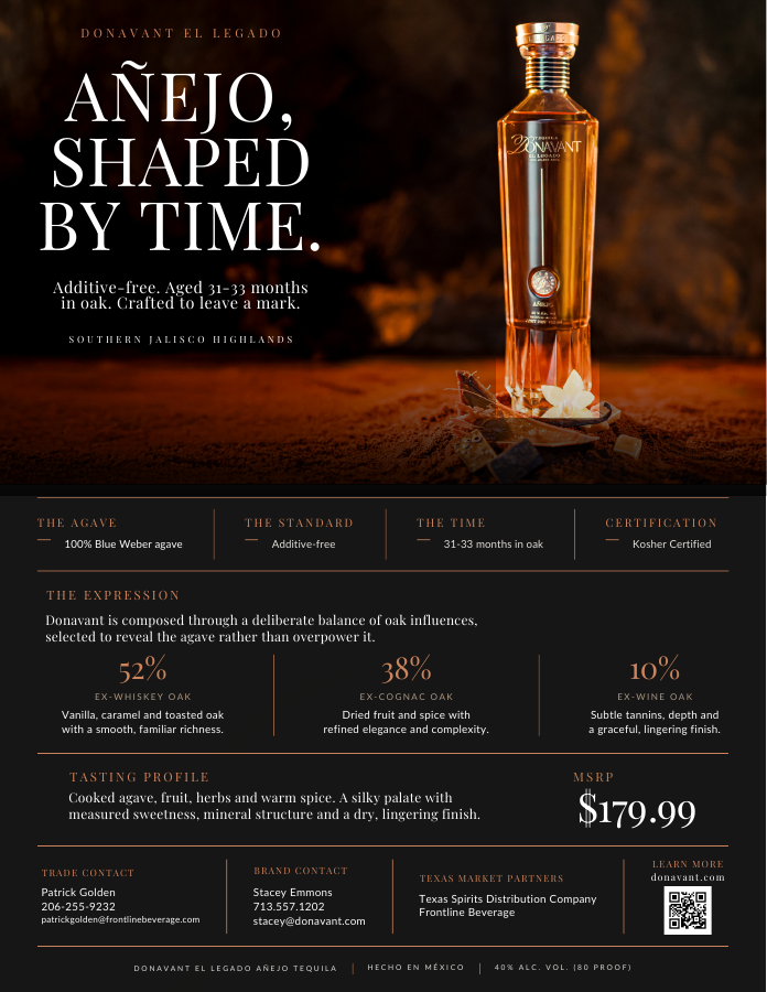 Preview of the Donavant El Legado Añejo sales sheet